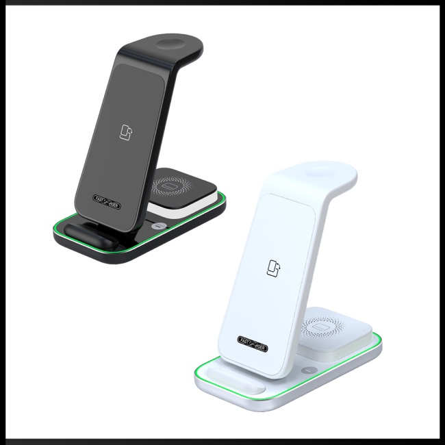 Đế Sạc Không Dây Đa Năng Có Đèn Led Cho Điện Thoại / Đồng Hồ