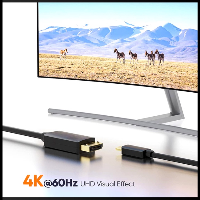 Dây Cáp Chuyển Đổi Usb Type C Sang Cổng Hiển Thị 4k 60hz Usb C Dài 1.8M Tiện Dụng Cho Điện Thoại / Máy Chiếu / Laptop