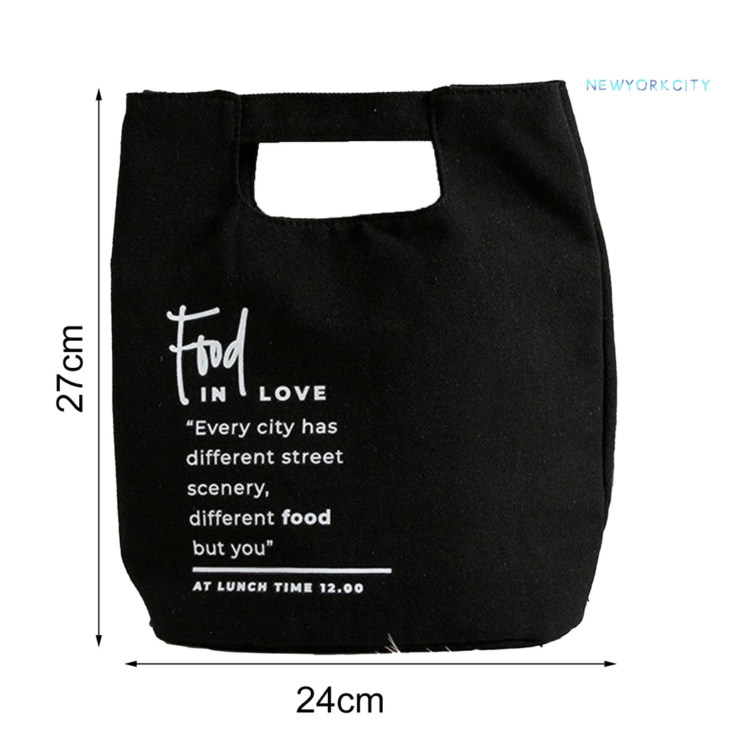 Túi Đựng Hộp Cơm Trưa Giữ Nhiệt Có Tay Cầm Tiện Dụng Cho Văn Phòng / Ngoài Trời