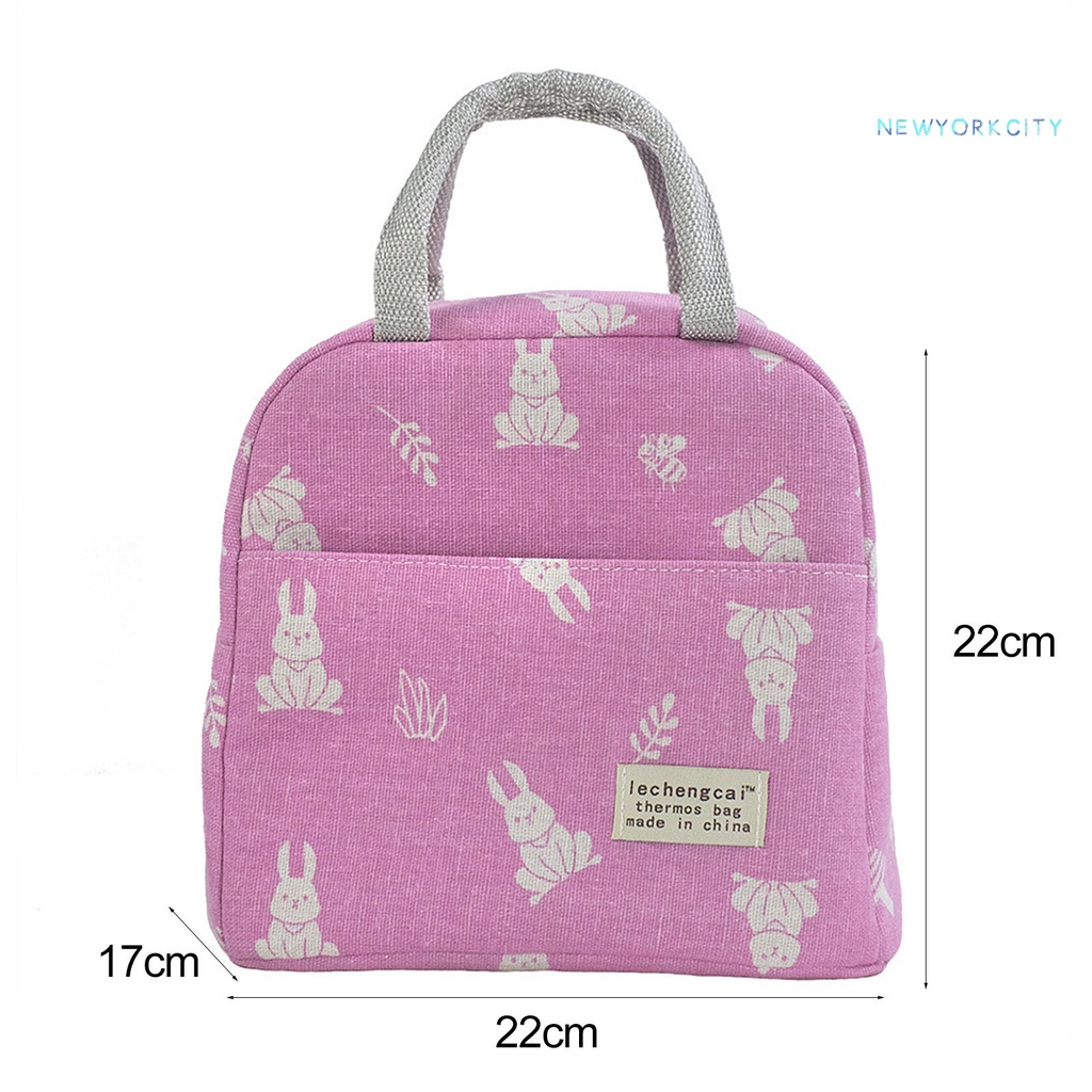 Túi Cách Nhiệt Đựng Đồ Ăn Có Khóa Kéo Và Tay Cầm Tiện Dụng