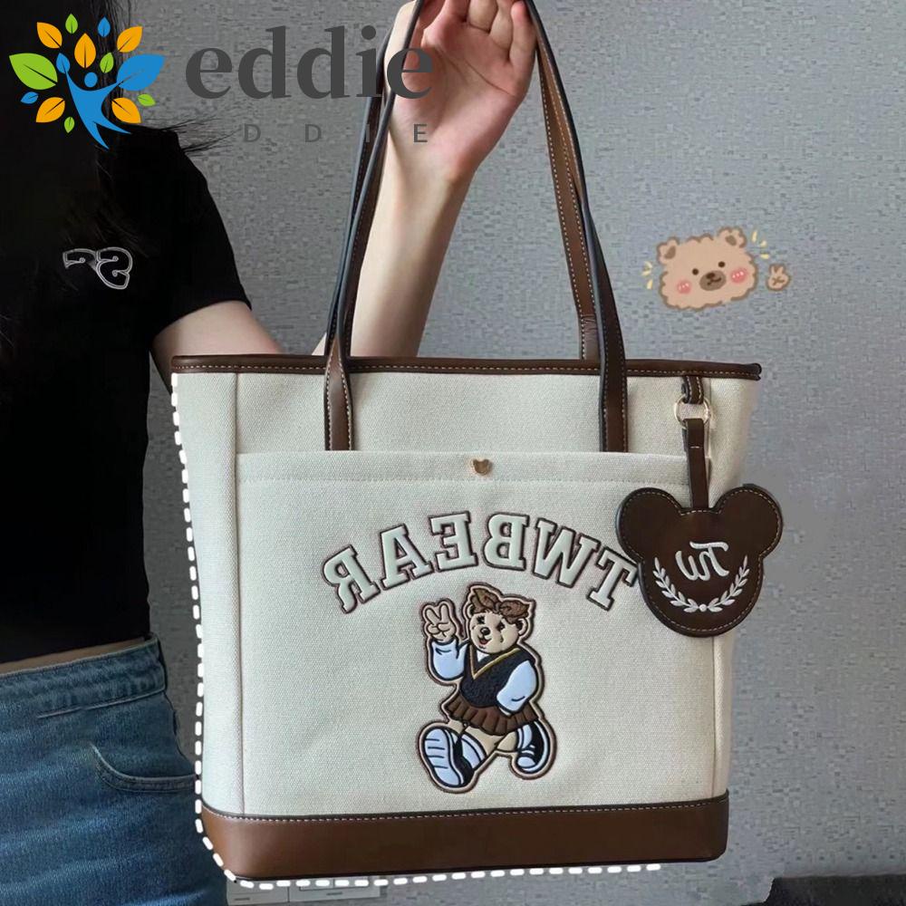 Túi Tote Da PU Đeo Vai In Chữ TW / Chú Gấu Dễ Thương Thời Trang Cho Nữ 26E