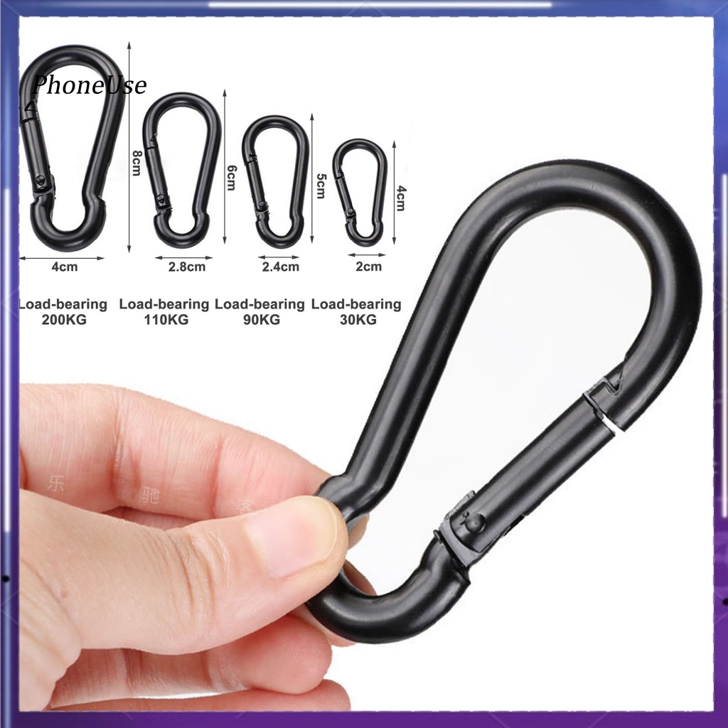 Set 5 Móc Khóa Dây Leo Núi Mạ Điện Chịu Lực Tốt Tiện Dụng