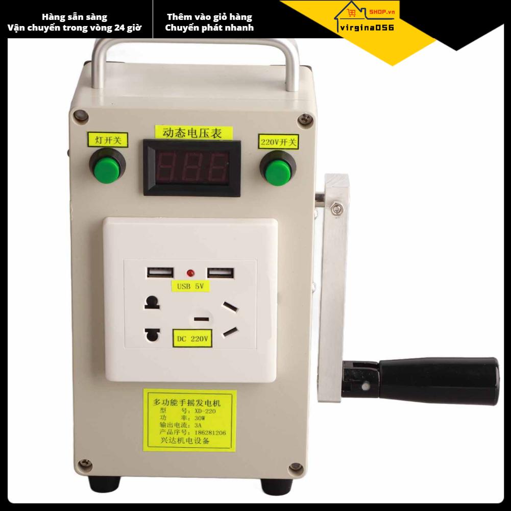 Virgina056 Tay Quay Máy Phát Điện Ngoài Trời Trường Di Động 220V 12V 5V Laptop Đèn Lồng Sạc