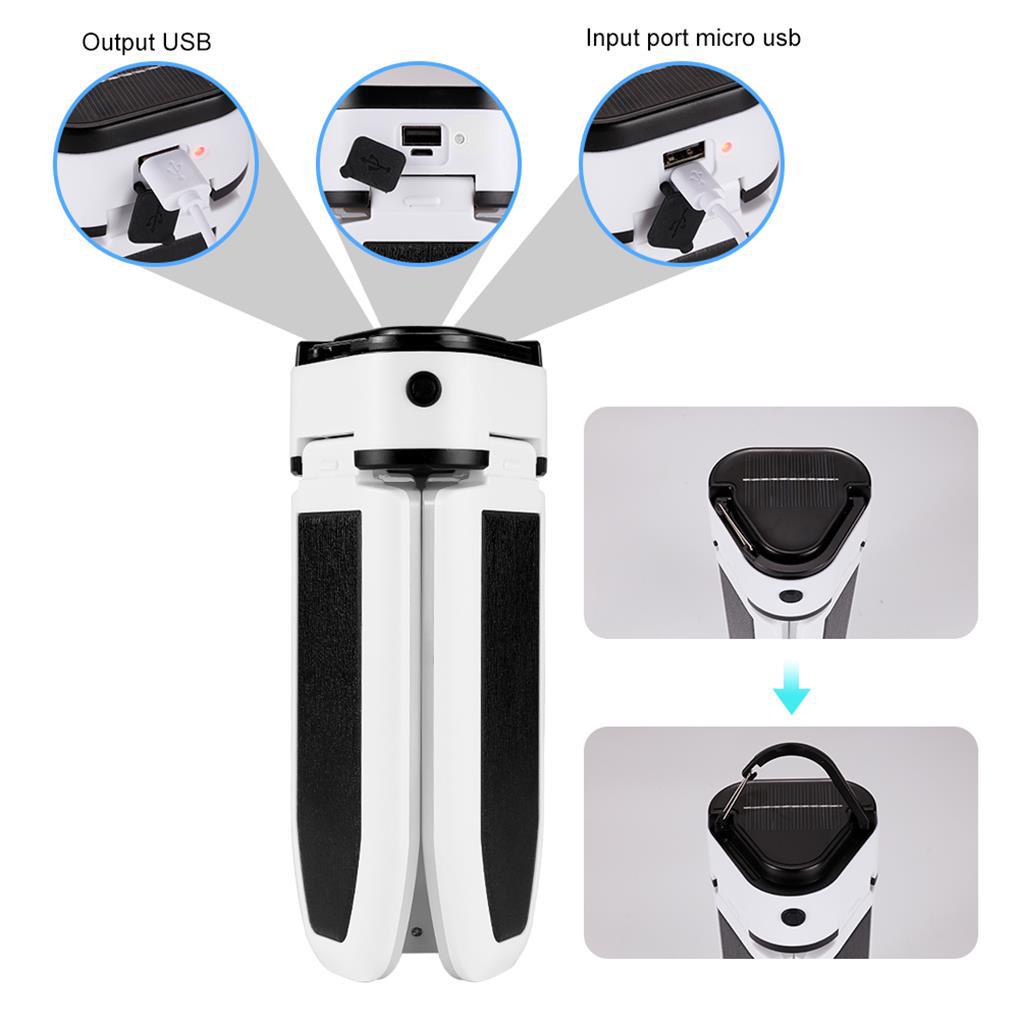 đèn led trang trí năng lượng mặt trời Đèn Năng Lượng Mặt Trời 3 Chân Gấp Gọn Được