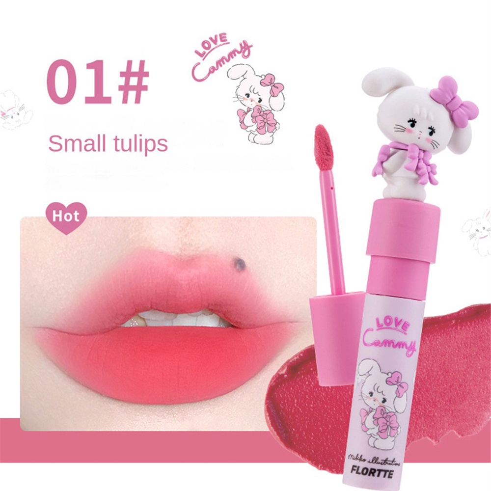 FLORTTE Milk Cake Lip Cream Soft Focus Lip Mud Lip Glaze Lip Gloss Son môi không thấm nước Chống mồ hôi Màu sắc tự nhiên Trang điểm trên khuôn mặt LIP TINT -pikalu