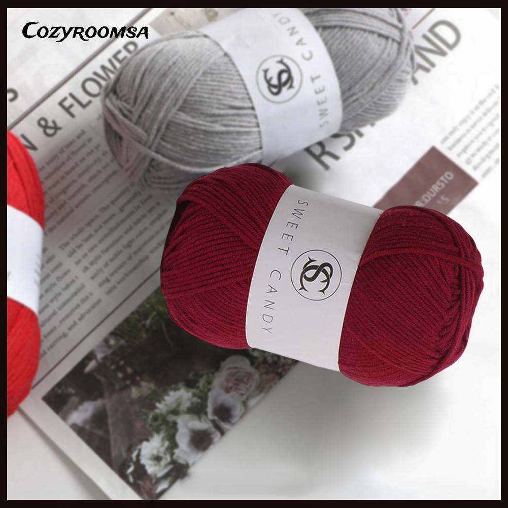 1 Cuộn Chỉ Đan Len Dày Mềm Mại DIY