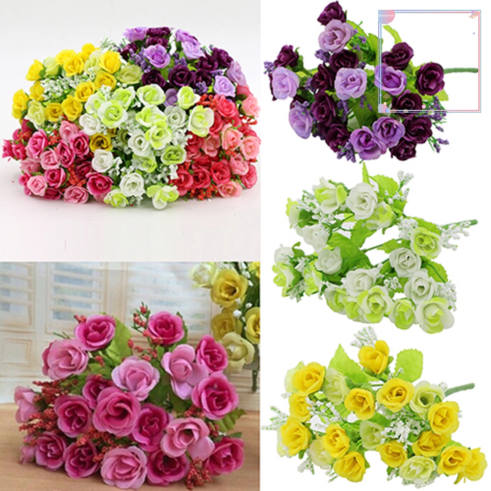 1 Bó 21 Hoa Hồng Giả 21 Bông Trang Trí Nhà Cửa / Tiệc Cưới