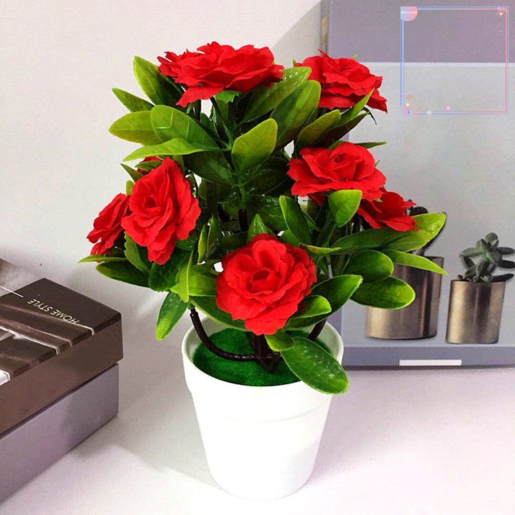 Chậu Cây Bonsai Giả Thân Thiện Với Môi Trường Có Thể Giặt 4 Màu Để Trang Trí Nhà