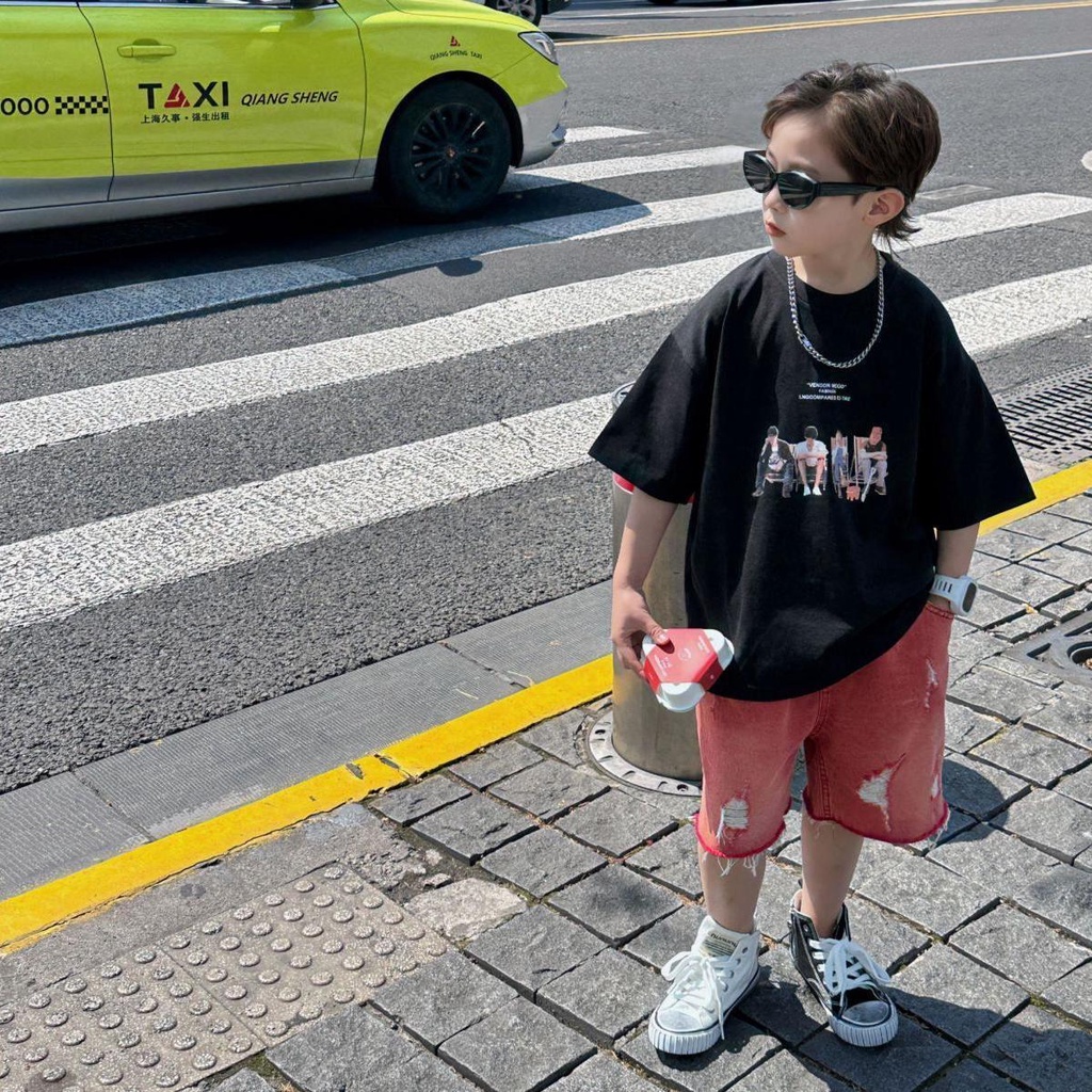 Quần Jeans Lửng Thời Trang Dành Cho Bé Trai