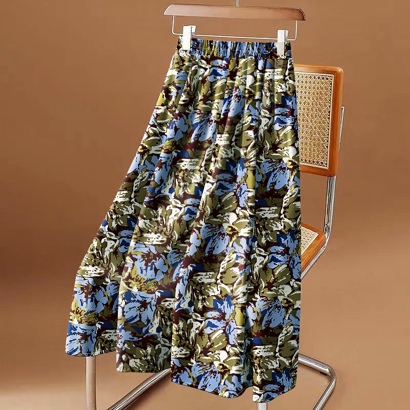 Chân Váy Chữ A Lưng Cao In Họa Tiết Hoa Phong Cách Mới Dành Cho Nữ