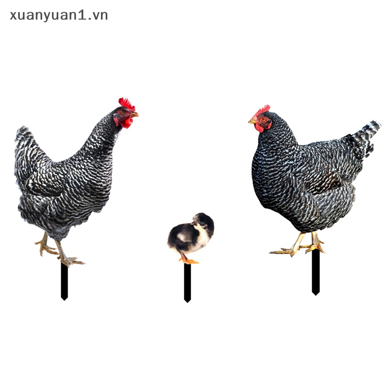 Set 3 Tượng Gà Con Trang Trí Sân Vườn