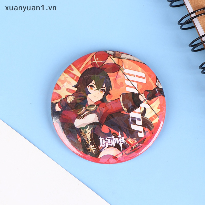 Huy Hiệu Cài Áo Hình Anime ZHONGLI KAZUHA HUTAO KLEE NAHIDA XIAO DILUC