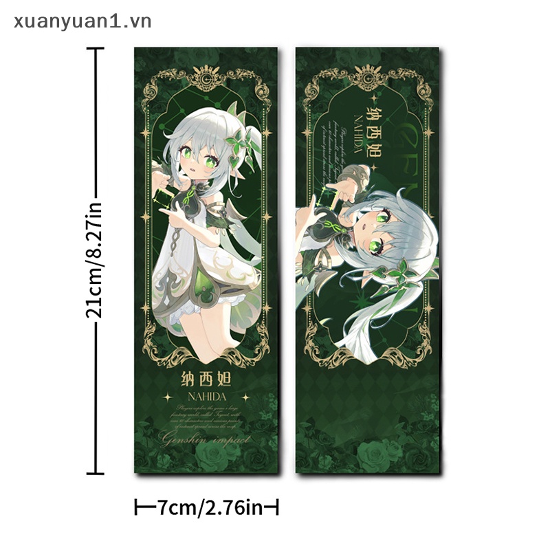 Xuan Genshin Va Chạm Đánh Dấu Trang Sách Hình Vé Alhaitham Yae Miko Baizhu Kaveh Nahida Dùng Làm Quà Tặng Trường Học