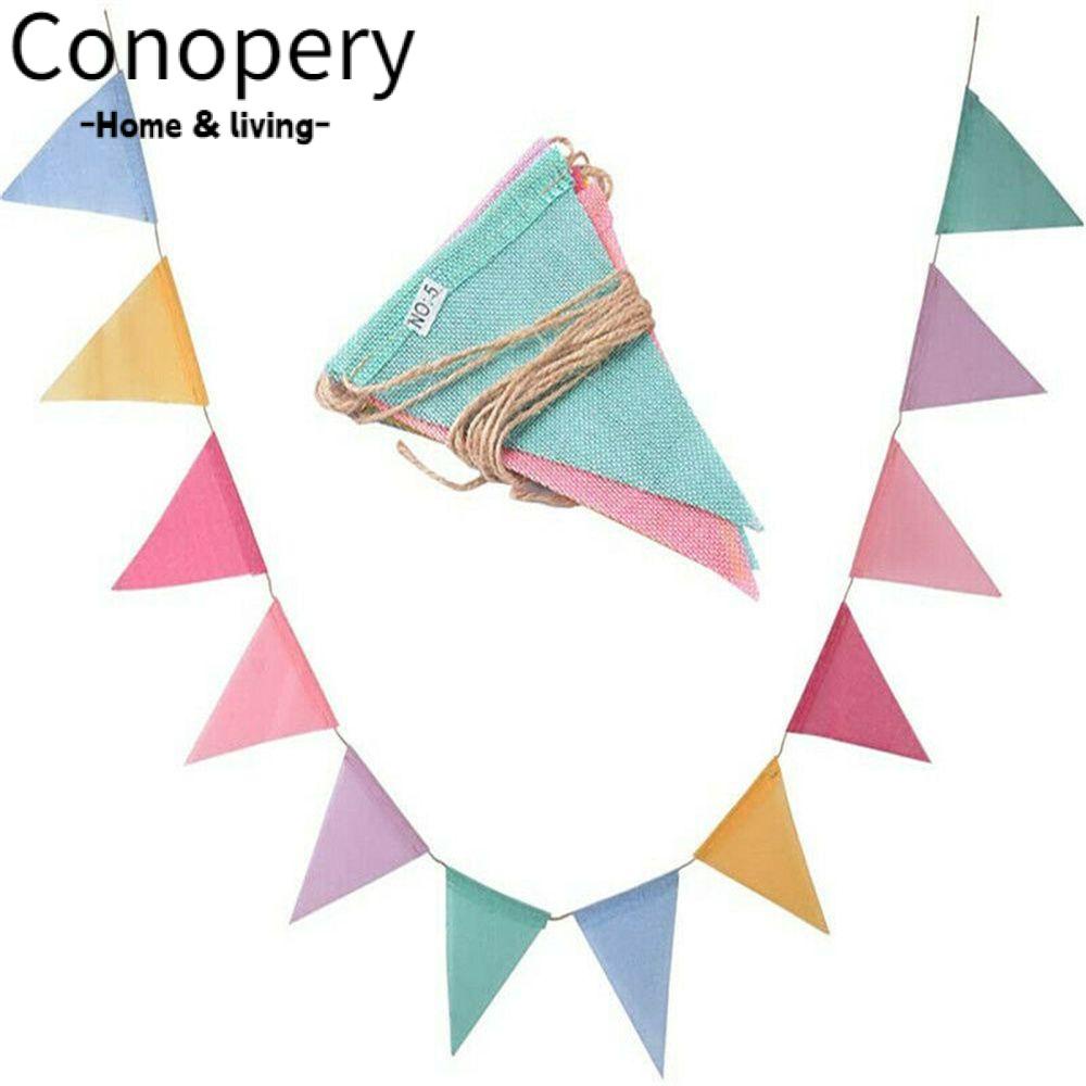 CONOPERY Dây Cờ Treo Trang Trí Tiệc Cưới Chống Thấm Nước
