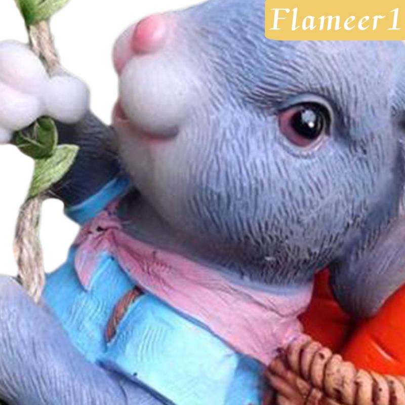 [Flameameer1] Tượng Thỏ Điêu Khắc Cao Cấp Treo Sân Vườn Ngoài Trời Cho Sân Vườn