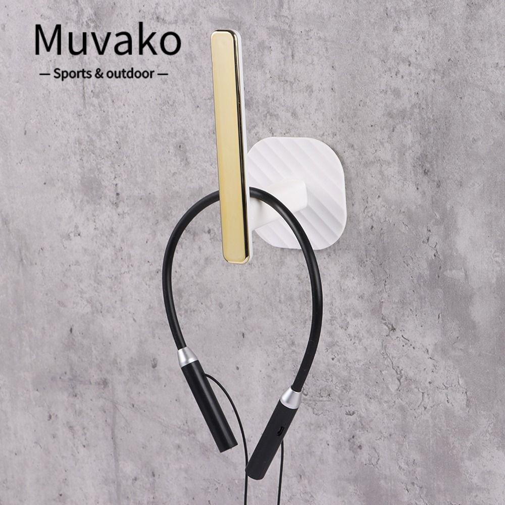 MUVAKO Set 2 Móc Rèm Cửa Tự Dính Hình Chữ L Tiện Dụng