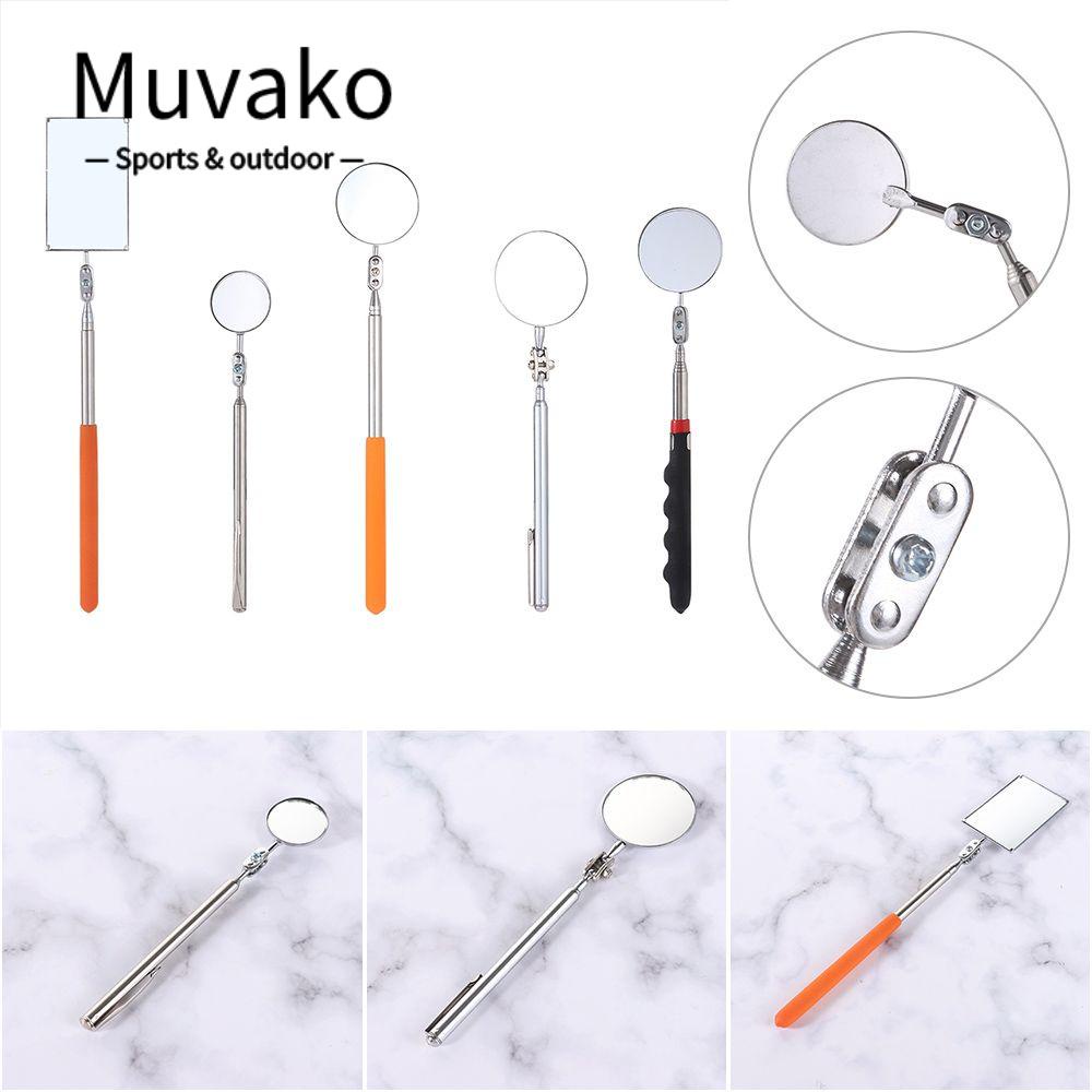 MUVAKO Gương Tròn Mini Di Động Xoay 360 Độ Có Thể Thu Gọn Cho Xe Hơi