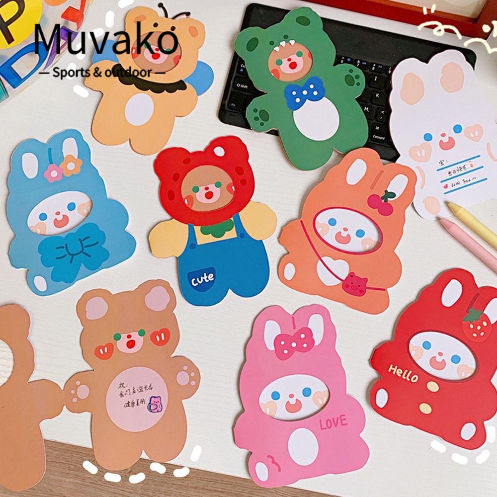 MUVAKO Thiệp Chúc Mừng Họa Tiết Hoạt Hình Đáng Yêu