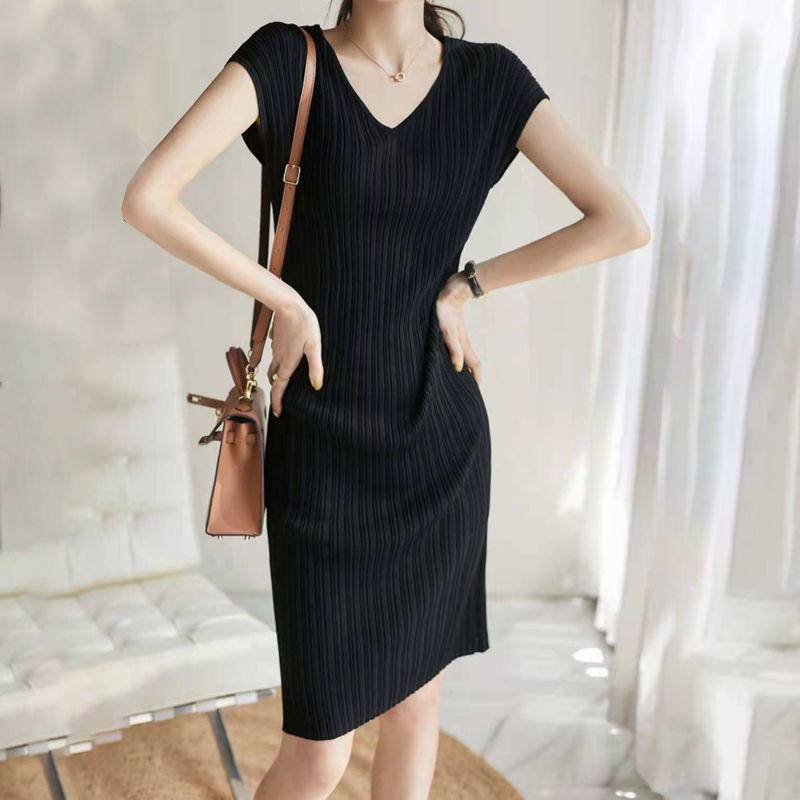 Đầm Ôm Dáng Họa Tiết Kẻ Sọc Phong Cách Retro Thời Trang Cho Nữ