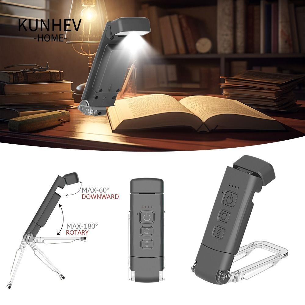 KUNHEV Đèn Đọc Sách 3 Màu Tùy Chỉnh Kèm Sạc USB Tiện Dụng Chất Lượng Cao