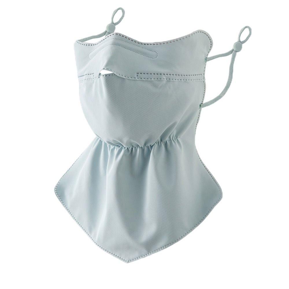 Khẩu Trang Chống Nắng Bằng Lụa Lạnh Màu Sắc Đơn Giản Cho Nữ
