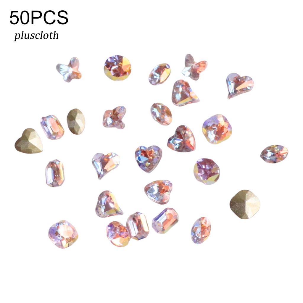 Set 50 Hạt Pha Lê Giả Đa Năng Trang Trí Móng Tay