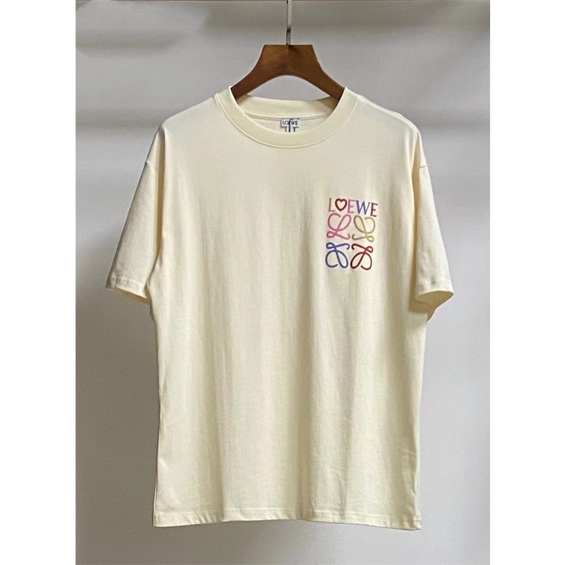 Áo Thun Tay Ngắn Họa Tiết In Chữ Cái Nhiều Màu Sắc L-E88- 23SS