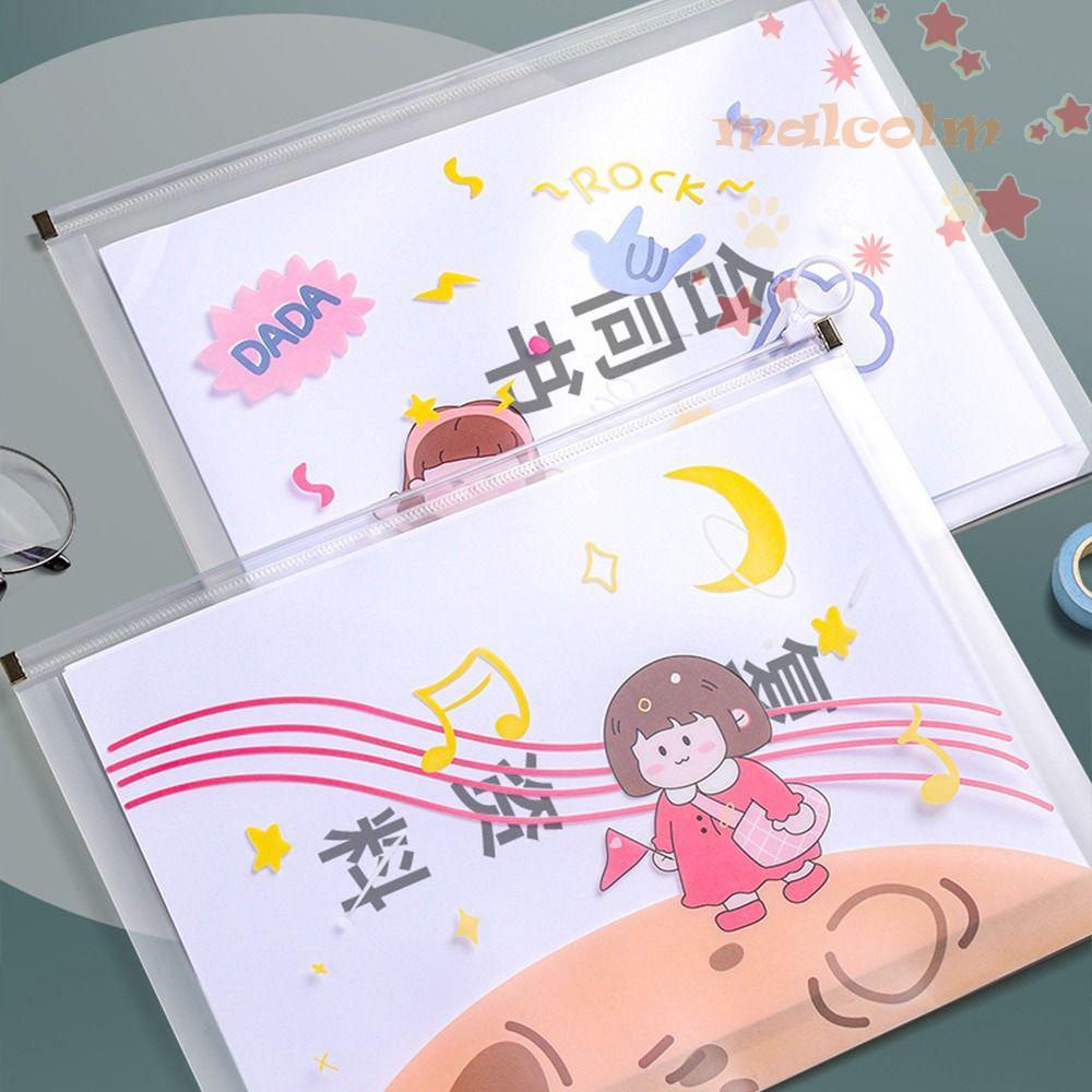 Set 4 Bìa Đựng Tài Liệu Khổ A4 Họa Tiết Hoạt Hình Dễ Thương