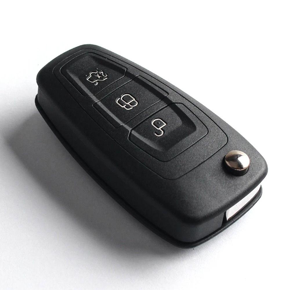 LET Vỏ Bọc Chìa Khóa Điều Khiển Từ Xa 2 / 3 Nút HU101 / F021 Blade Màu Đen Cho Ford Focus Fiesta