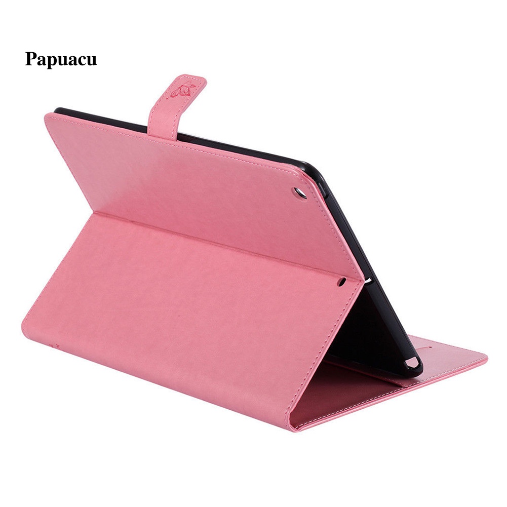 Bao Da Nắp Gập Từ Tính Thông Minh Họa Tiết Dập Nổi Sang Trọng Cho iPad 9.7 Mini 2 3 4 Air Pro