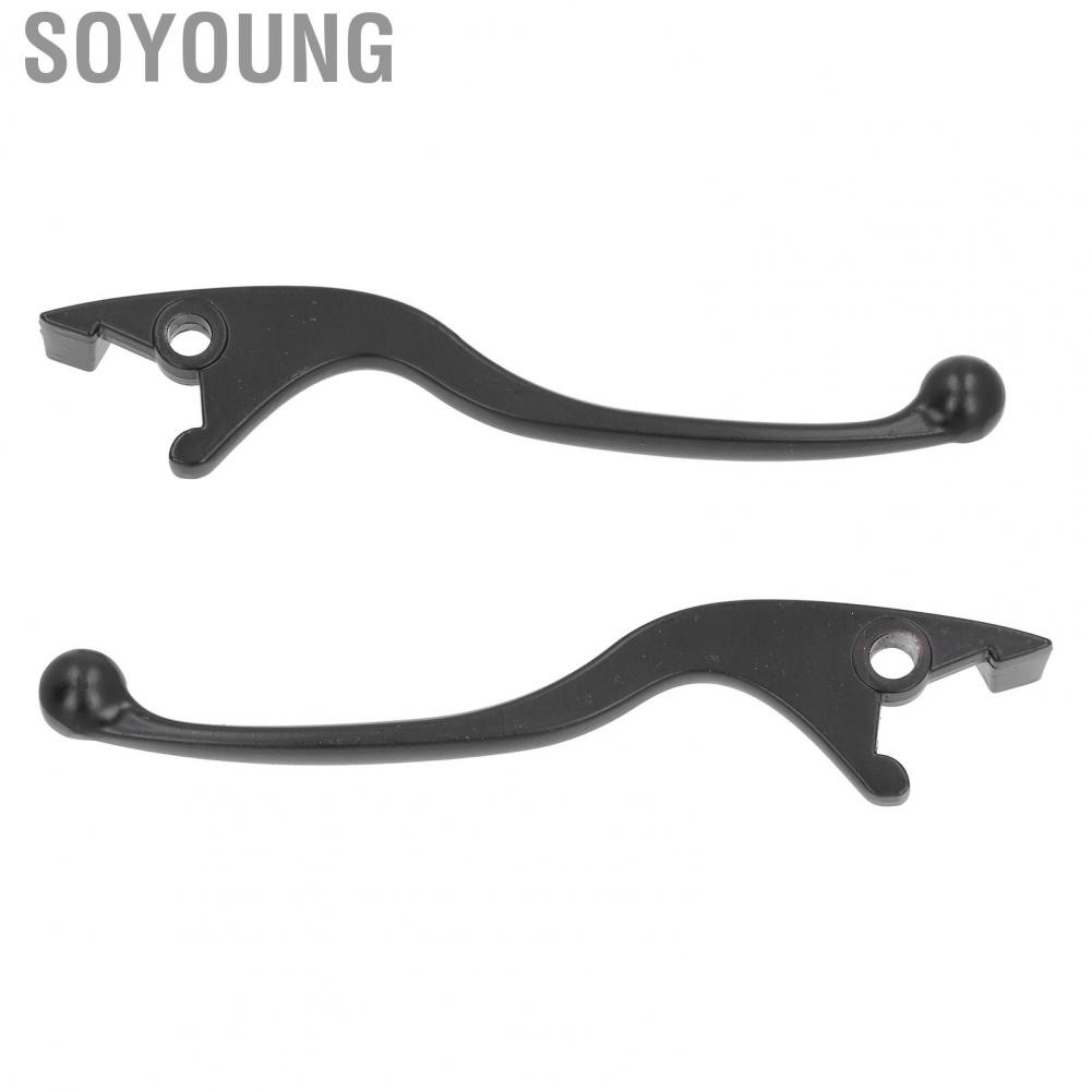 Soyoung 2PCS Brake Handle Lever Aluminum Alloy Black Replacement for Yamaha Motorcycle Moped ATV
