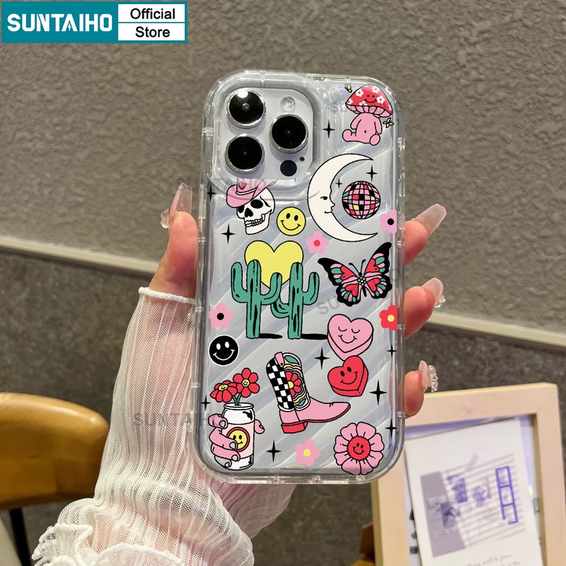 Suntaiho Ốp lưng ốp iphone Ốp Điện Thoại TPU Mềm Trong Suốt In Hình Hoạt Hình Có Đệm Khí Chống Sốc Cho Iphone 11 Pro Max