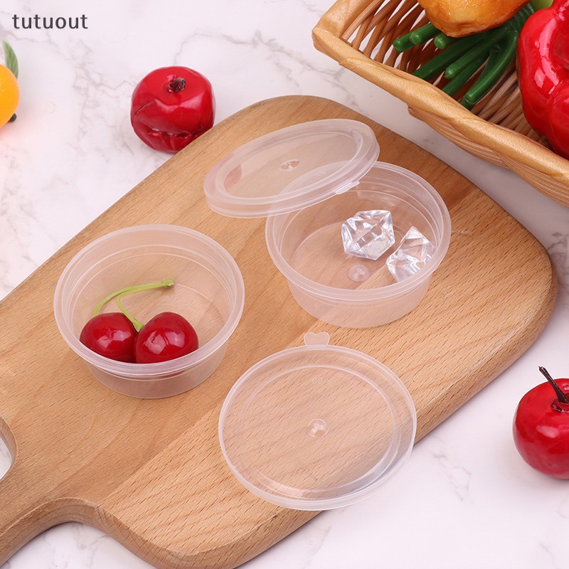 Bộ 10 Hộp Đựng Đất Sét Dẻo 60ml Có Nắp Đậy Tiện Dụng