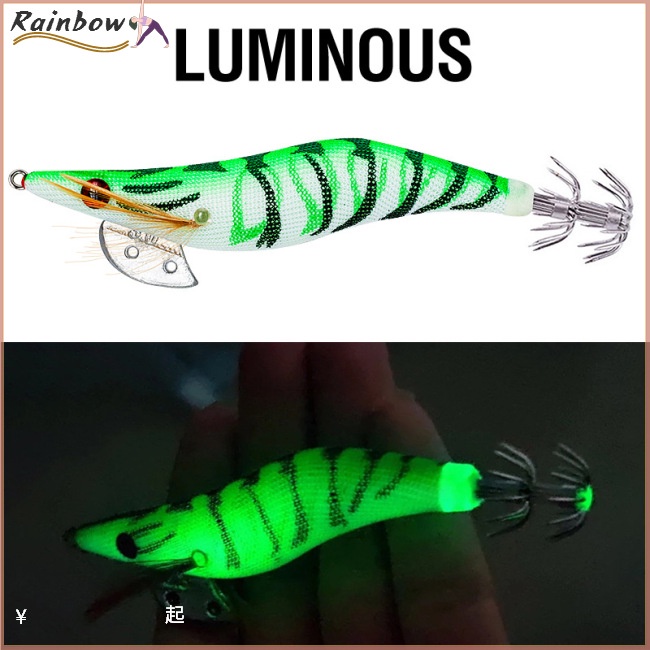 Mồi Câu Cá Giả Hình Tôm Dạ Quang 8cm Hai Lưỡi Dù