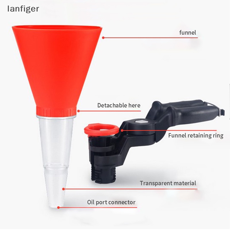 Lanf Bộ Phễu Đổ Dầu Động Cơ Kèm Kẹp Điều Chỉnh Độ Rộng