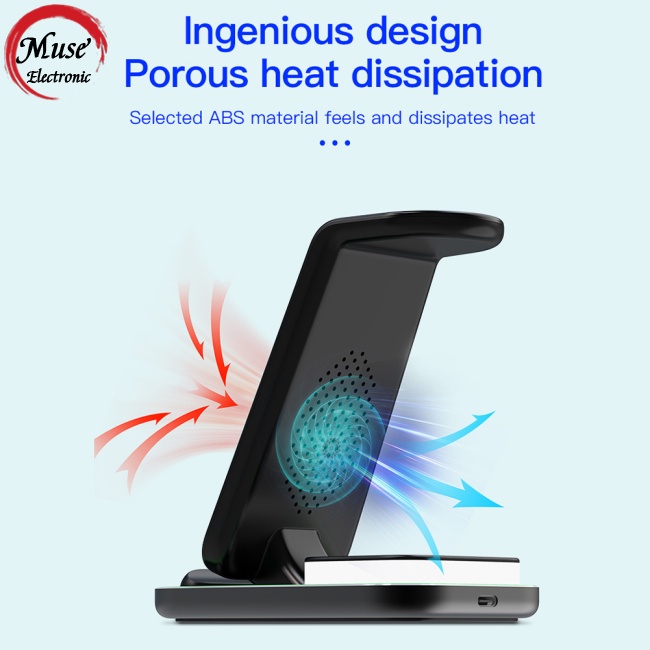 Đế Sạc Không Dây Đa Năng Có Đèn Led Cho Điện Thoại / Đồng Hồ