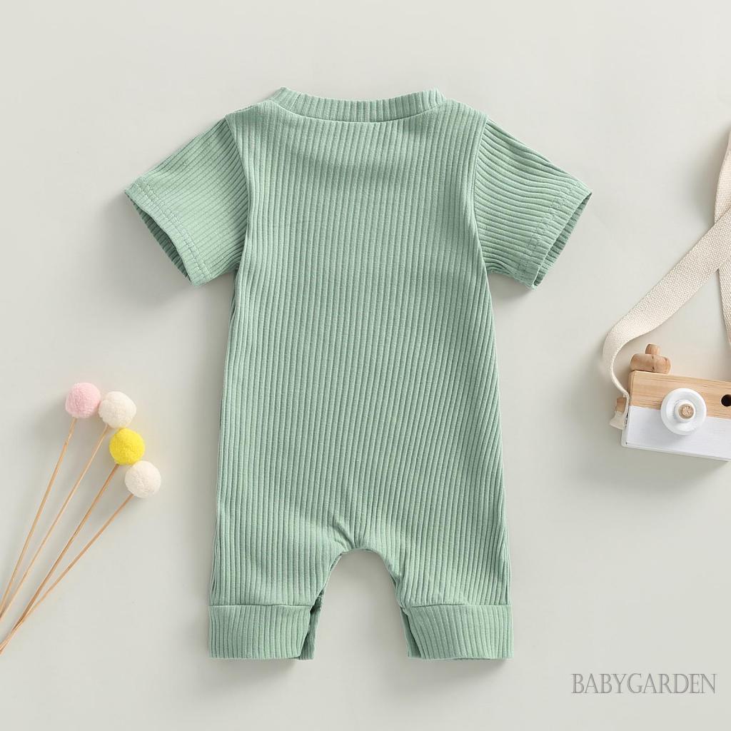 Áo Liền Quần Ngắn Tay Màu Sắc Thời Trang Cho Bé Trai 0-24 Tháng Tuổi