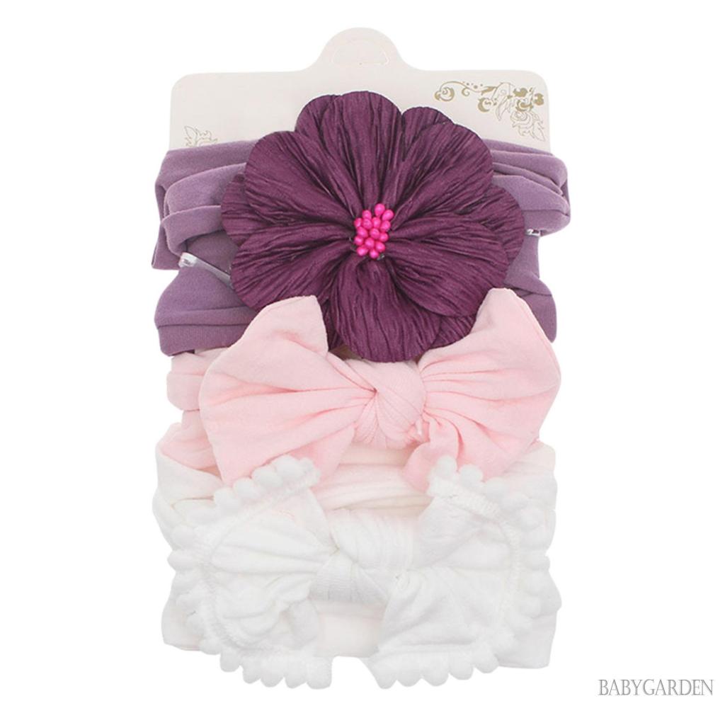 Set 3 Băng Đô Nơ Xinh Xắn Dành Cho Bé Gái 0-3 Tuổi