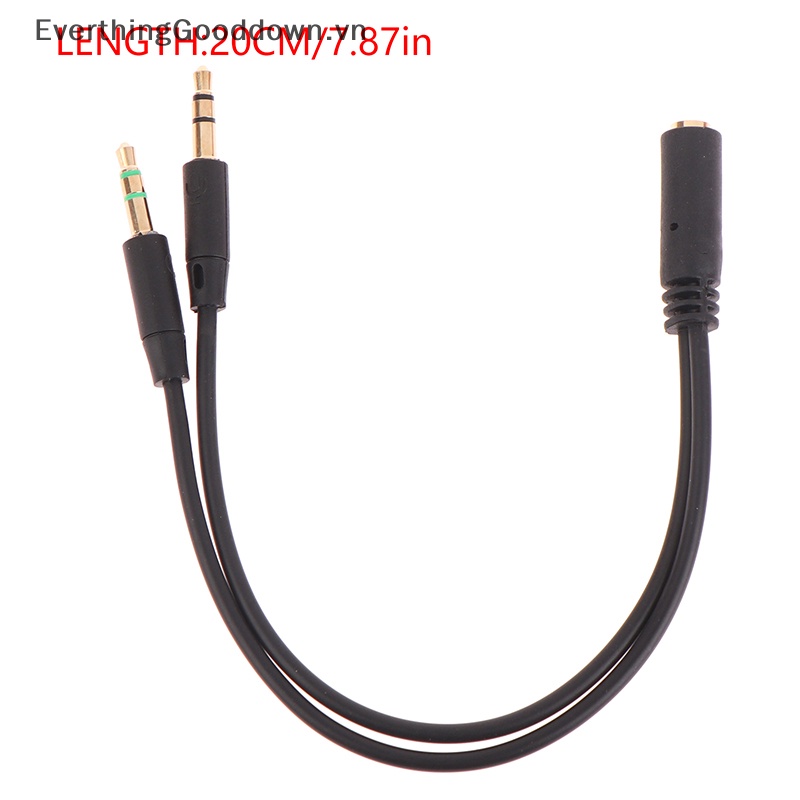 Cáp Chia Âm Thanh AUX 2 Trong 1 Giắc Cắm 3.5mm Hai Đầu Đực Sang Một Đầu Cái