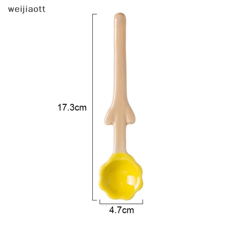 1 Muỗng Cà Phê Bằng Sứ Hình Hoa Tulip 3D Độc Đáo