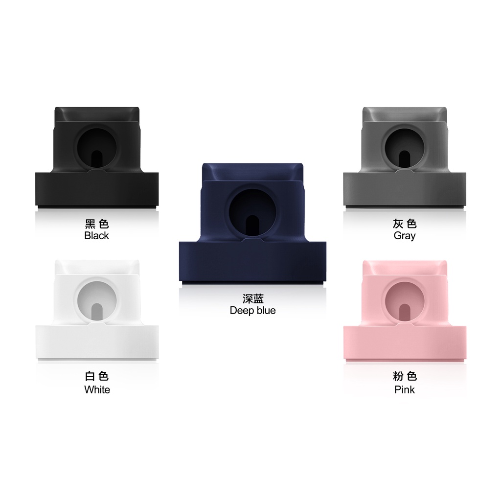 Đế Sạc Bằng Silicon 2 Trong 1 Cho IPhone 11 12 Pro Max IWatch Airpods Pro 2 3