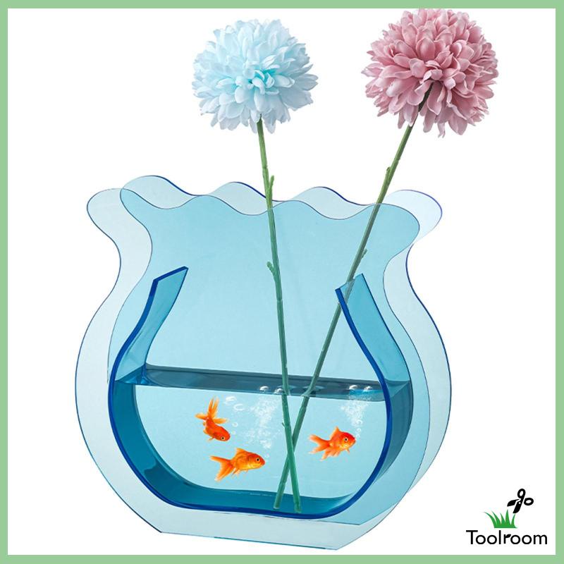 Lọ Hoa Bằng Acrylic Trong Suốt Thiết Kế Tối Giản Dùng Trang Trí