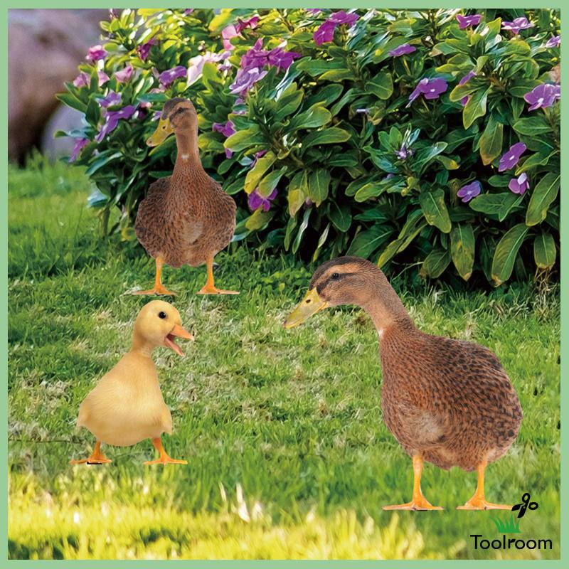 Bộ 3 Bức Tượng Vịt Dùng Trang Trí Lối Đi Sân Vườn