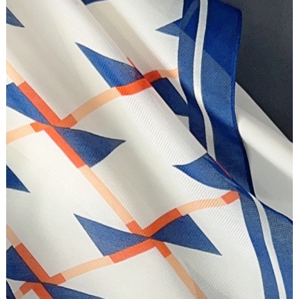 Khăn Choàng Nhỏ Thắt Nút Họa Tiết Hình Học Thời Trang Mùa Hè Cho Nữ