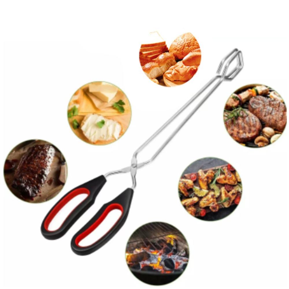 Kẹp Gắp Bánh Mì Nướng BBQ Bằng Kim Loại Tiện Dụng Cho Nhà Bếp