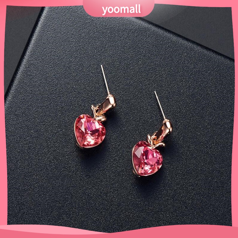 Bộ Trang Sức Hai Mảnh Gồm Vòng cổ / Bông Tai / Vòng cổ / Bông Tai Hình Trái Tim / Quả Đào / Táo Xinh Xắn