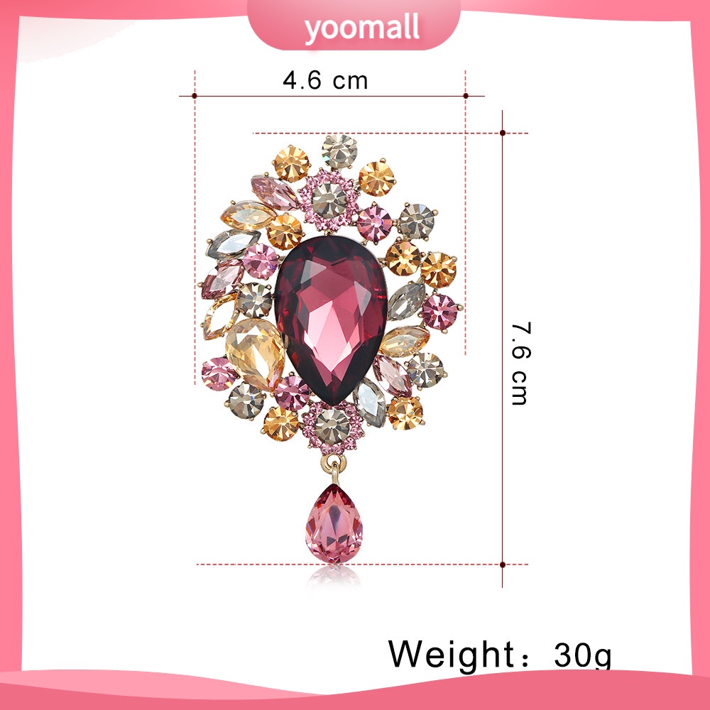 Ghim Cài Áo Đính Pha Lê Siêu Lấp Lánh Sang Trọng Phong Cách Âu Mỹ