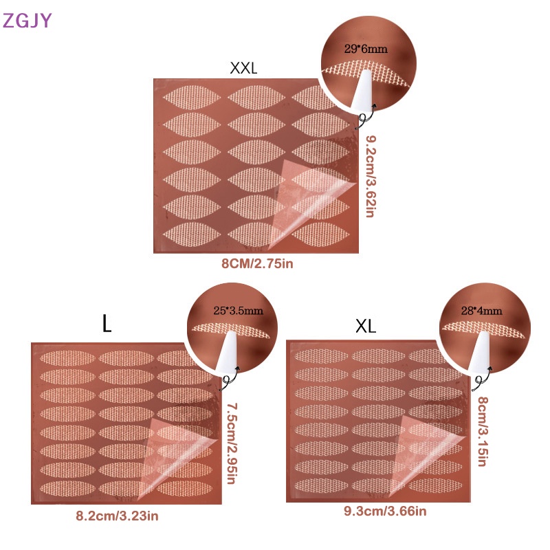 Miếng Dán Kích Mí Trong Suốt Tự Dính Dạng Lưới Ren ZGJY Mới