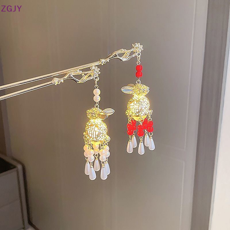 Trâm Cài Tóc Hình Thỏ Dạ Quang Phong Cách Trung Hoa Dành Cho Nữ Mới