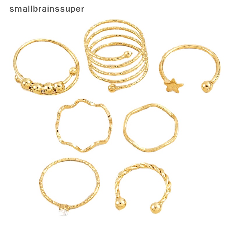 Set 7 Nhẫn Hở Phong Cách Bohemian Thời Trang Cho Nữ